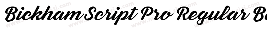 Bickham Script Pro Regular Bold字体转换